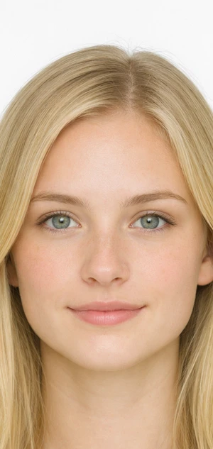Woman with bare eyes before BeautySpark rendered an eye makeup look on her selfie