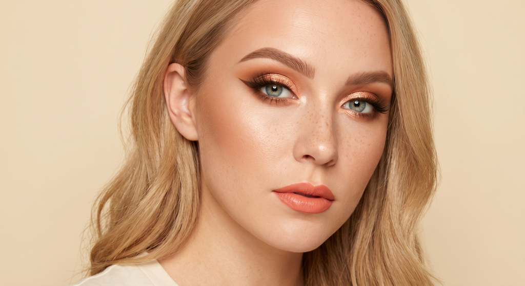 Peach-gold halo eye with graphic warm brown wing on Light Spring coloring