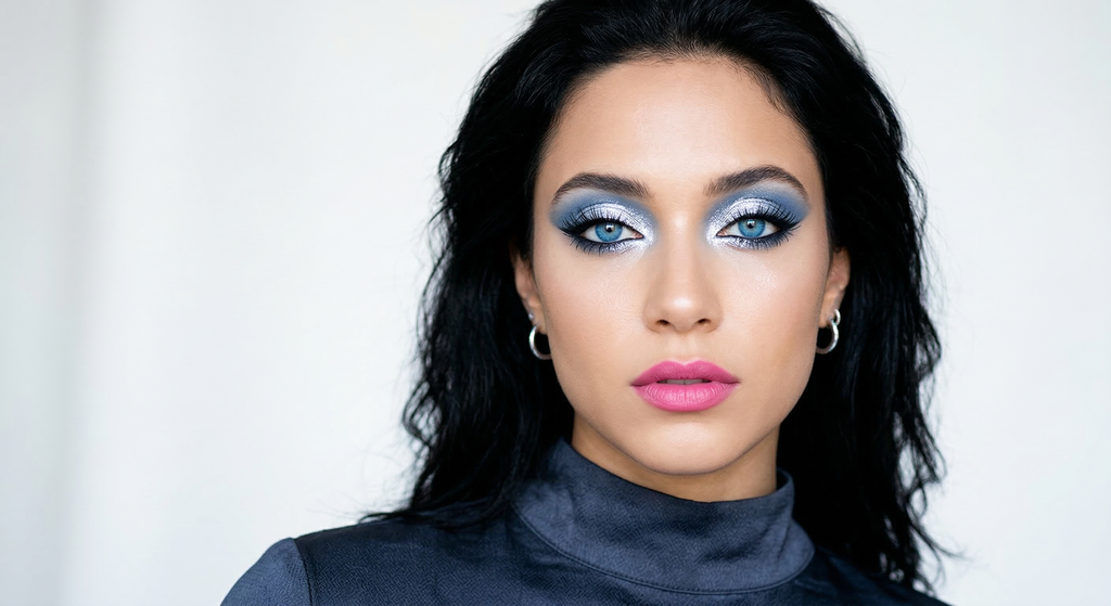 90s Pop Star Frost eye look adapted for Bright Winter coloring