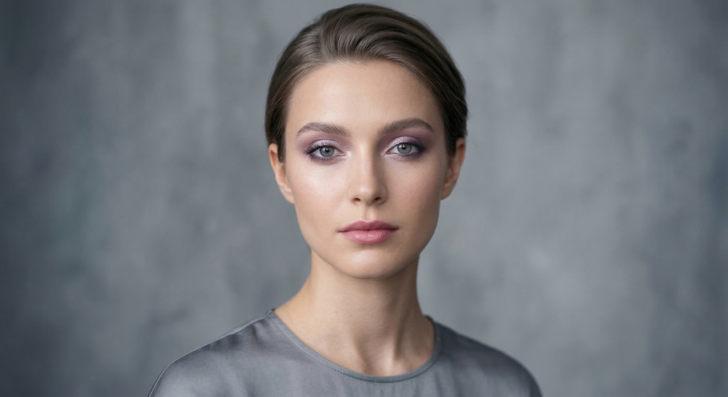 90s Supermodel Brow and Glow eye look adapted for True Summer coloring