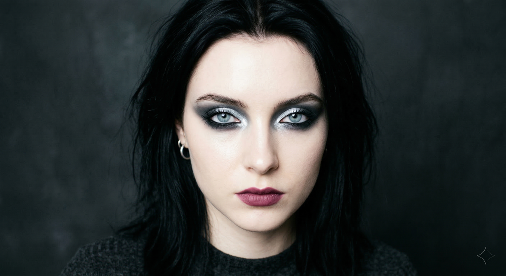 90s Grunge Smudge eye look adapted for True Winter coloring