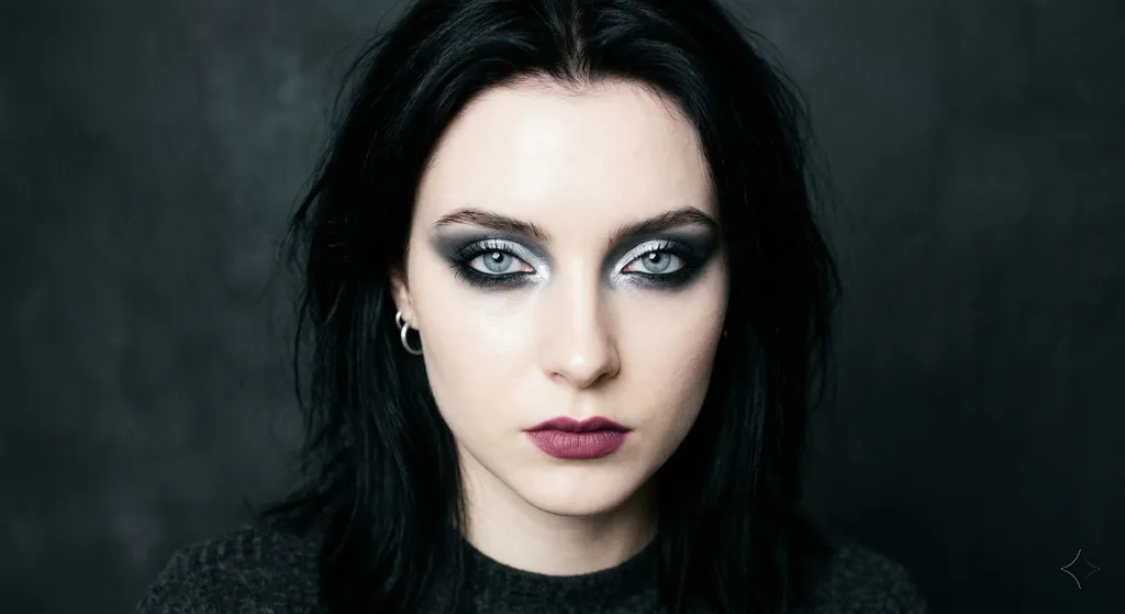 90s Grunge Smudge eye look adapted for True Winter coloring