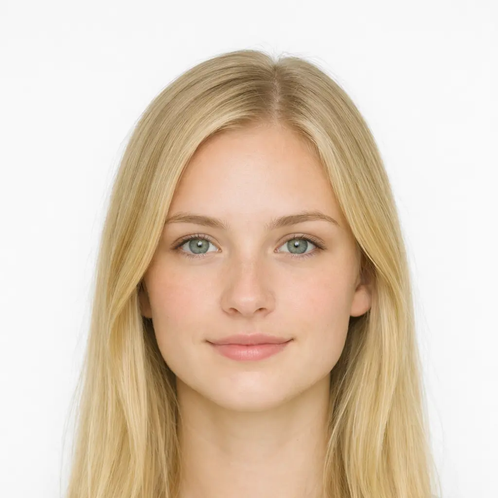 Woman with no eye makeup, Light Spring coloring