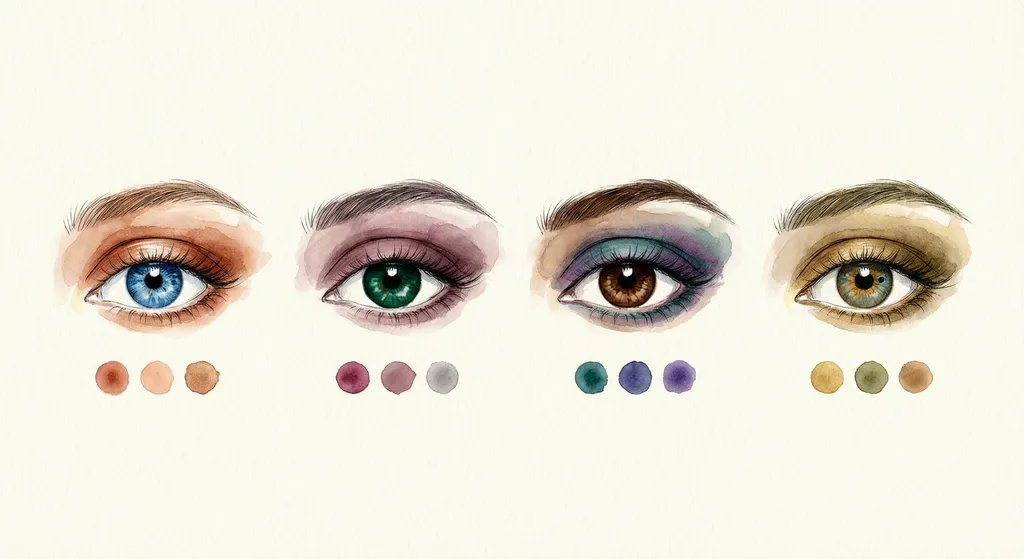 Best eyeshadow colors for different eye colors with swatches
