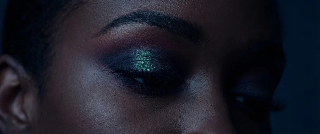 Dark Winter color palette with rich, cool deep makeup colors