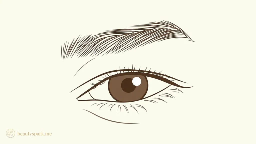 Hooded eye shape illustration