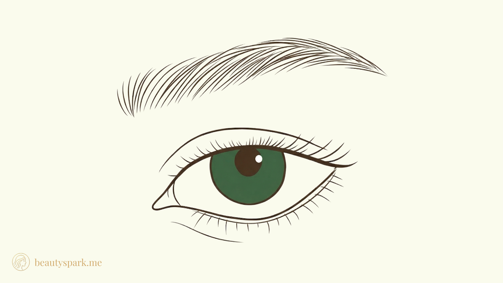 Upturned eye shape illustration