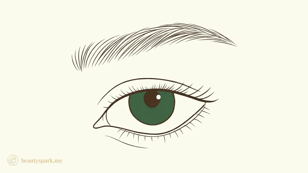 Upturned eye shape illustration