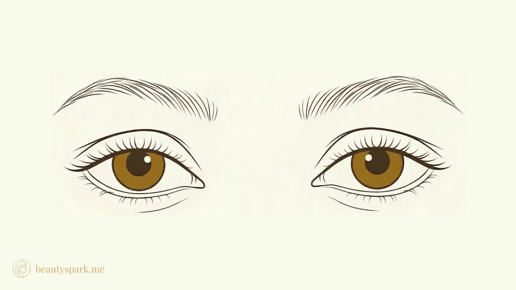 Wide-set eyes illustration