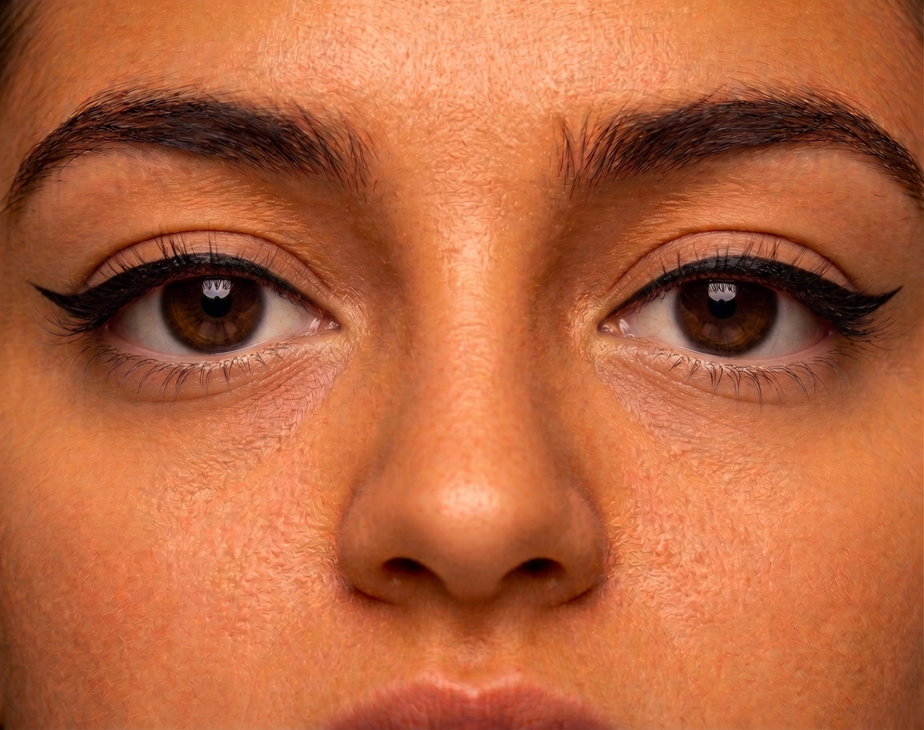 Eyeliner technique for downturned eyes