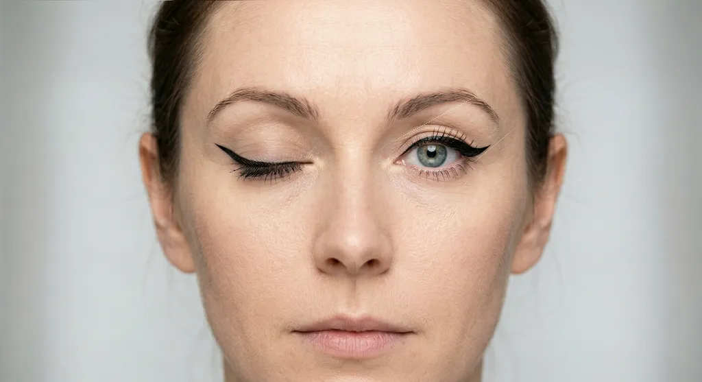 Eyeliner technique for hooded eyes