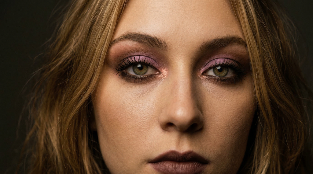 Goth-inspired Warm Purple Haze eye look for Light Spring coloring