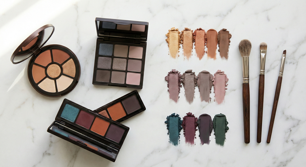 Guide to using eyeshadow palettes effectively with color grouping