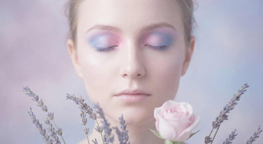 Light Summer color palette with cool, soft makeup colors