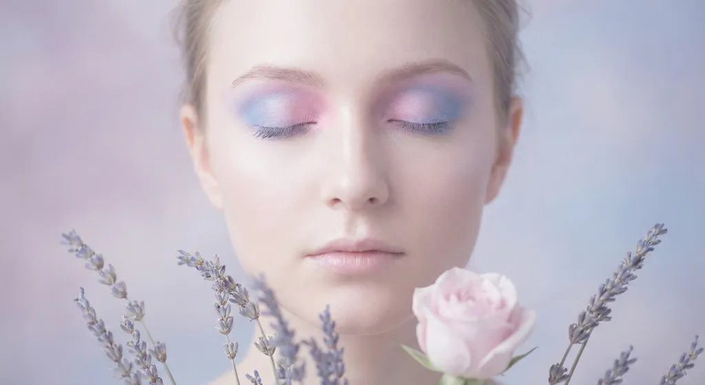 Light Summer color palette with cool, soft makeup colors