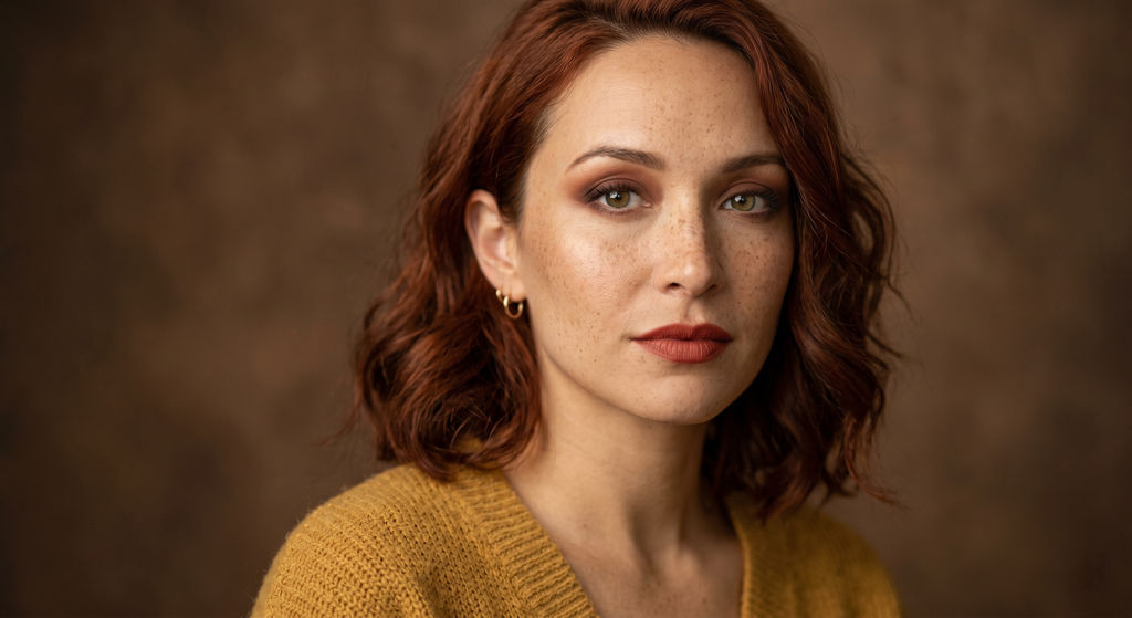 All-matte eye and lip pairing showing how to balance flat textures