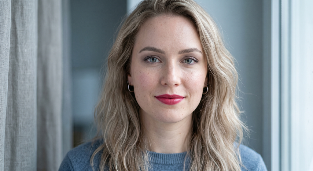 Natural satin eye with a statement lip showing the most flexible texture pairing