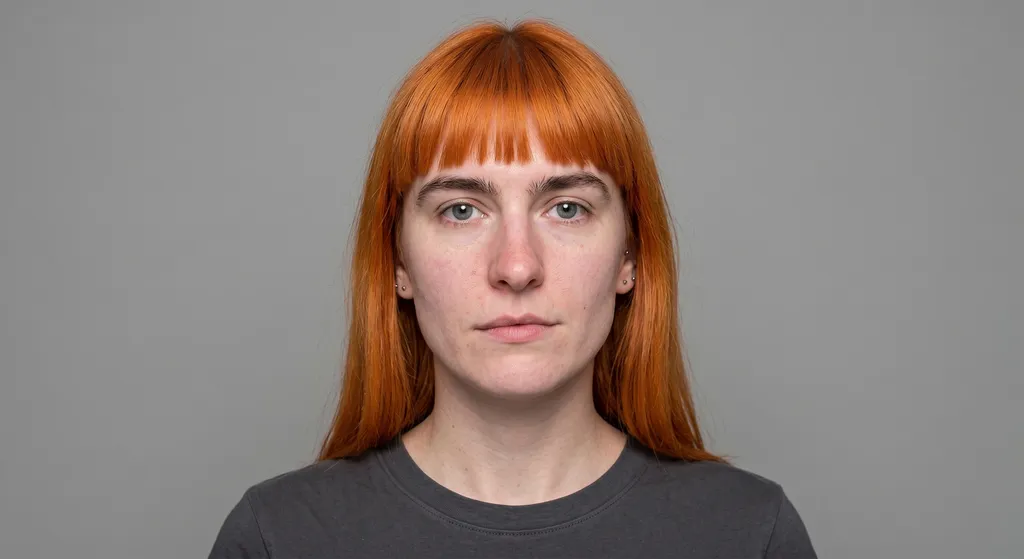 Selfie with dyed hair visible near face reflecting artificial color onto skin