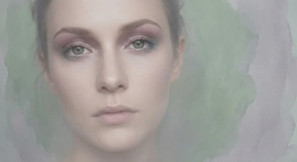 Soft Summer color palette with muted, cool makeup colors