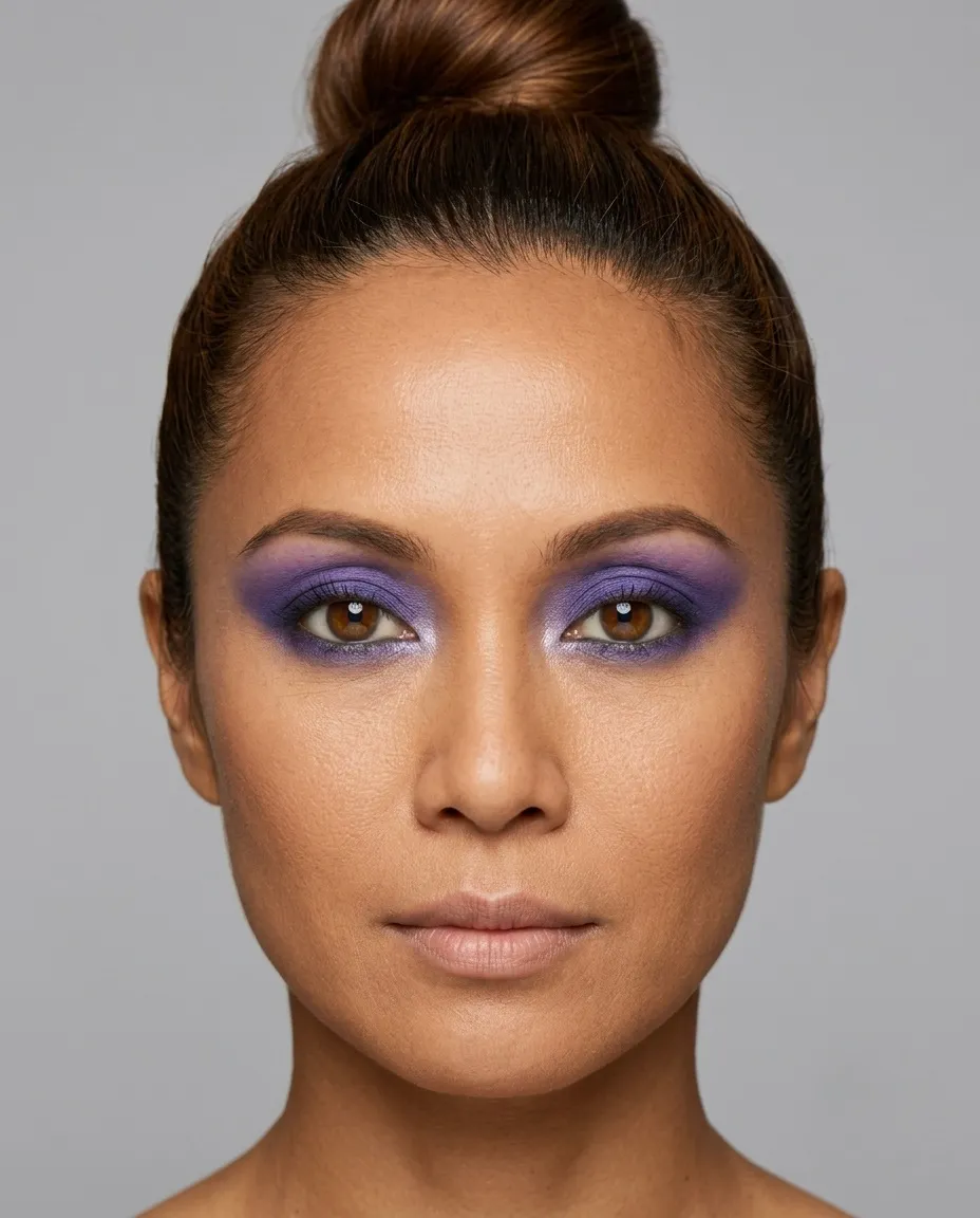 True Autumn coloring with brown eyes wearing the purple the chart hands every brown eye, clashing on temperature and clarity